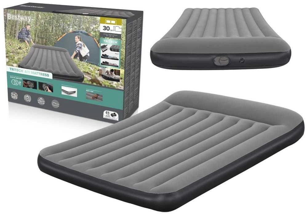 Pripučiamas čiužinys Bestway 150 x 203 x 30 cm su USB pompa