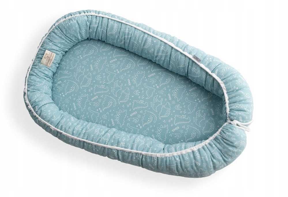 Kūdikio lizdelis BabyMatex PRESTIGE MUSLIN 80 x 55 cm, mėlynas