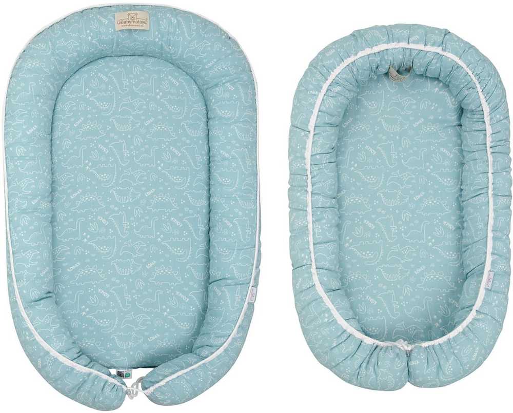 Kūdikio lizdelis BabyMatex PRESTIGE MUSLIN 80 x 55 cm, mėlynas