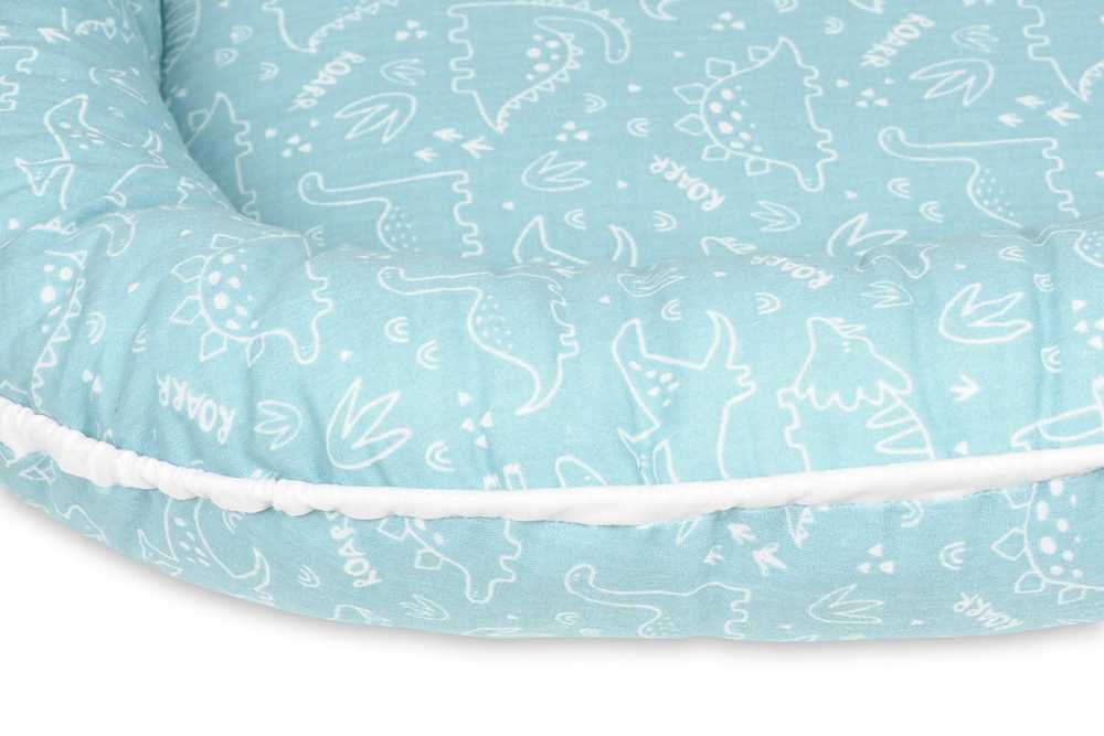 Kūdikio lizdelis BabyMatex PRESTIGE MUSLIN 80 x 55 cm, mėlynas