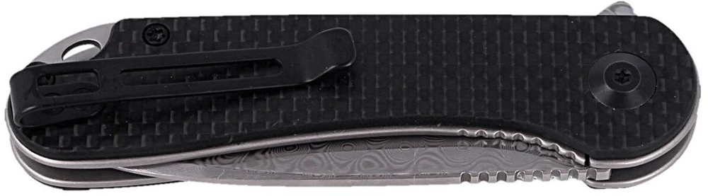 Sulankstomas peilis Civivi Elementum C907DS twill fiber overlay on juodas