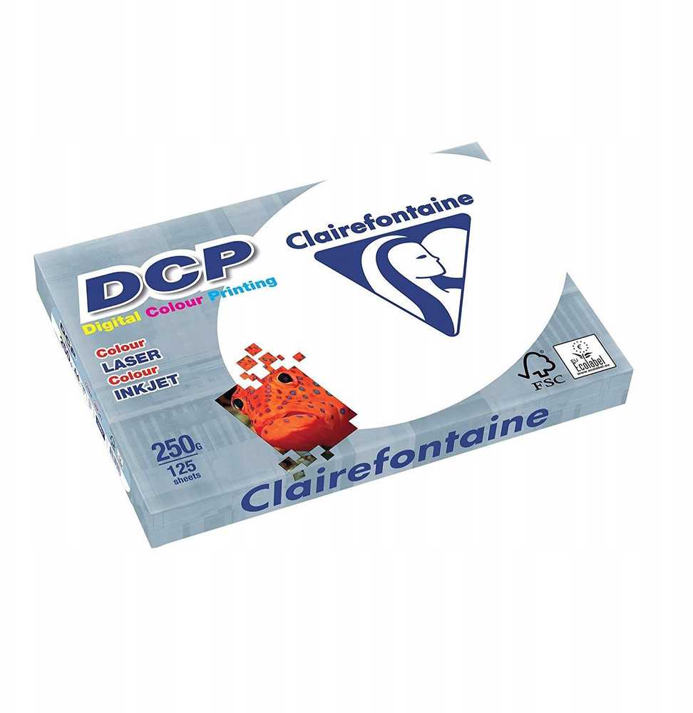 Clairefontaine DCP, lazeriniam/rašaliniam spausdinimui, A4 (210x297 mm), satinas, 125 lapų, 250 g/m², baltas