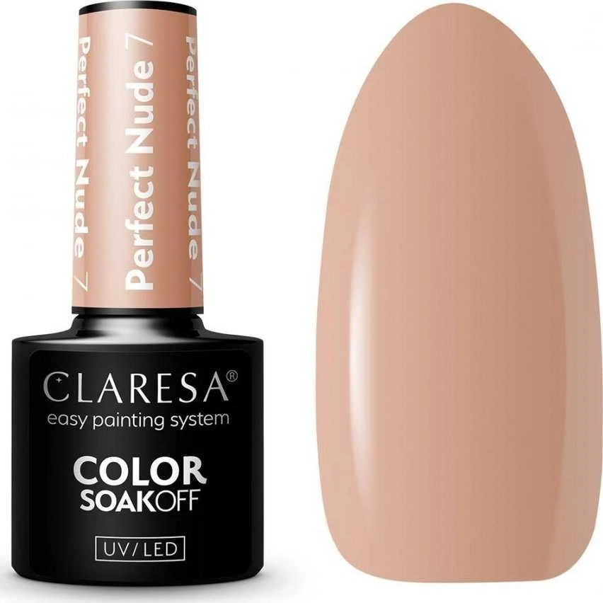 Activeshop Hibridinis nagų lakas Claresa Color Soak Off Perfect Nude Nr.7 ruda, 5 g