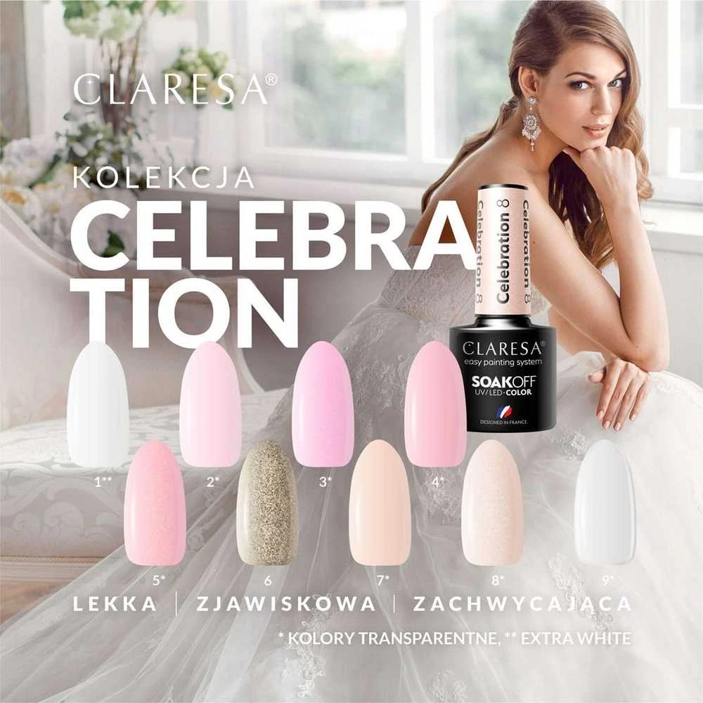 Activeshop Claresa Soak Off UV/LED Celebration 8, 5 g