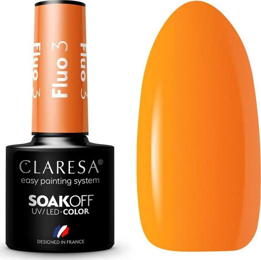 Activeshop Ilgalaikis hibridinis nagų lakas Claresa, Fluo 3, 5g