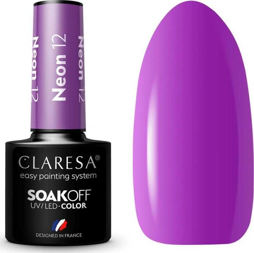 Activeshop Ilgalaikis hibridinis nagų lakas Claresa neon 12, 5g.
