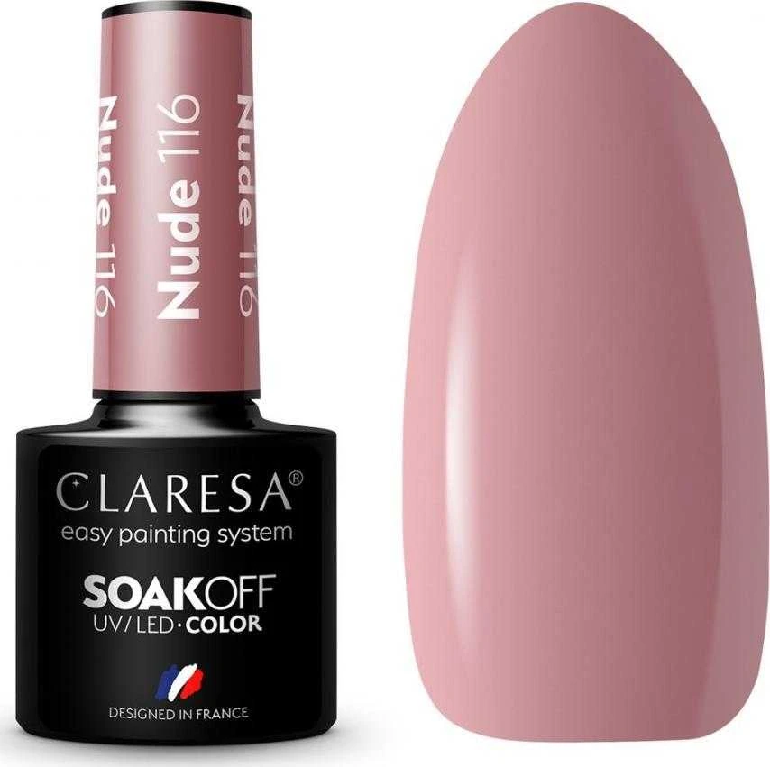 Activeshop Ilgalaikis hibridinis nagų lakas Claresa, Nude 116, 5 g