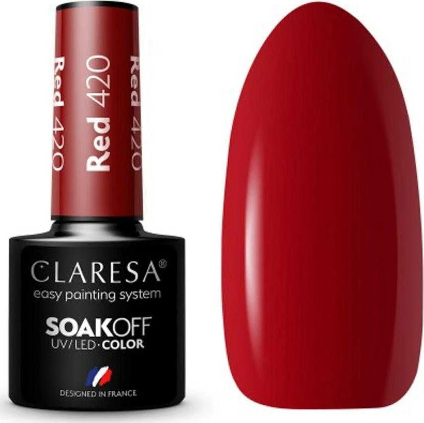 Activeshop Claresa Soak Off UV/LED Raudona 420, 5 g