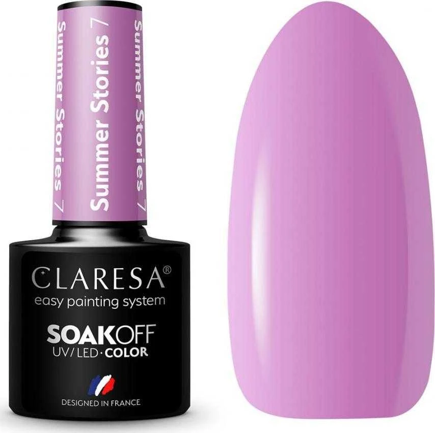 Activeshop Nagų lakas Claresa Soak Off Summer Stories, Nr.7 violetinė, 5 g