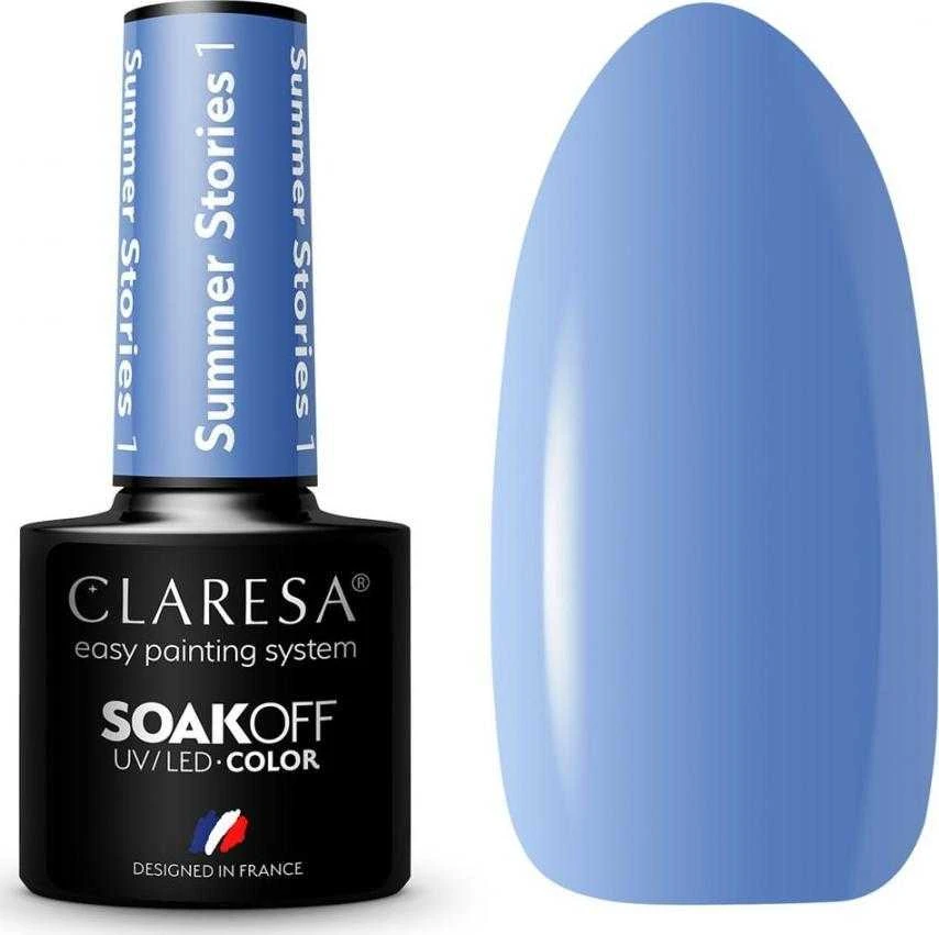 Activeshop Nagų lakas Claresa Soak Off Summer Stories, Nr.1 mėlynas, 5 g