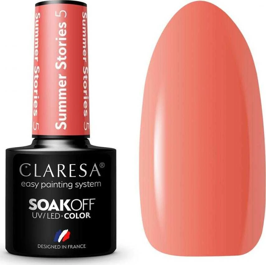 Activeshop Nagų lakas Claresa Soak Off Summer Stories, Nr.5 raudona, 5 g