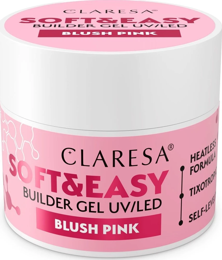 Activeshop CLARESA N Soft&Easy Builder Blush Rožinė nagų gelis 90g