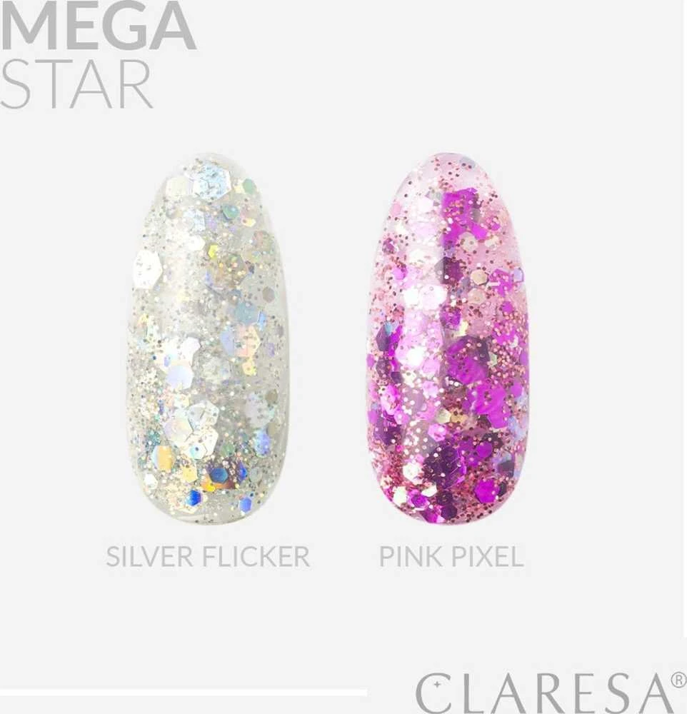 Claresa MegaStar Art Gel Rožinė Pixel, 10 g