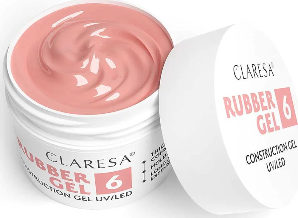 Activeshop Nagų priauginimo gelis Claresa Rubber Gel 06 beige pink, 45 g