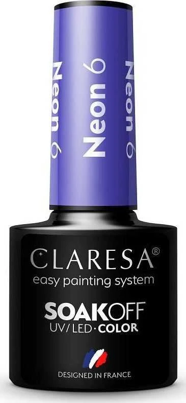 Activeshop Ilgalaikis hibridinis nagų lakas Claresa Neon 6, 5 g.