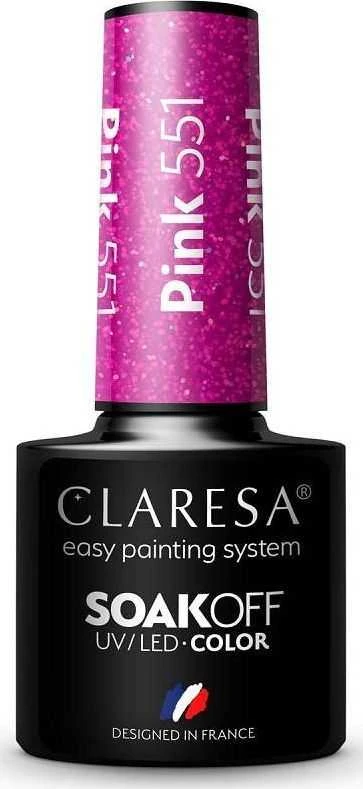 Activeshop Rožinė CLARESA hibridinis lakas Rožinis 551 -5g
