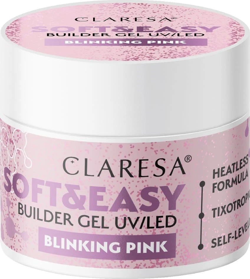 Activeshop Statybinis gelis Claresa Soft&Easy gel blinking pink, 12 g