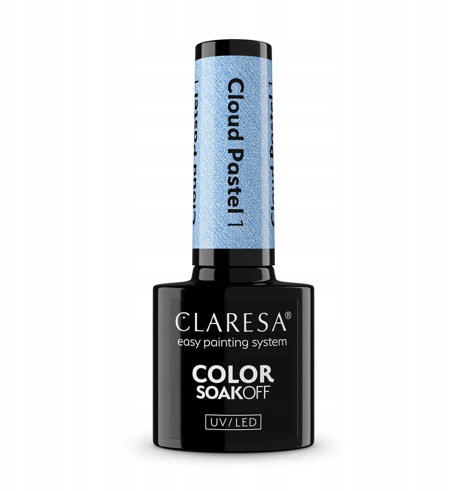 Claresa Spalvotas, išsisklaidantis UV/LED debesies hibridinis lakas „Soak Off Cloud Pastel“, 1,5 g