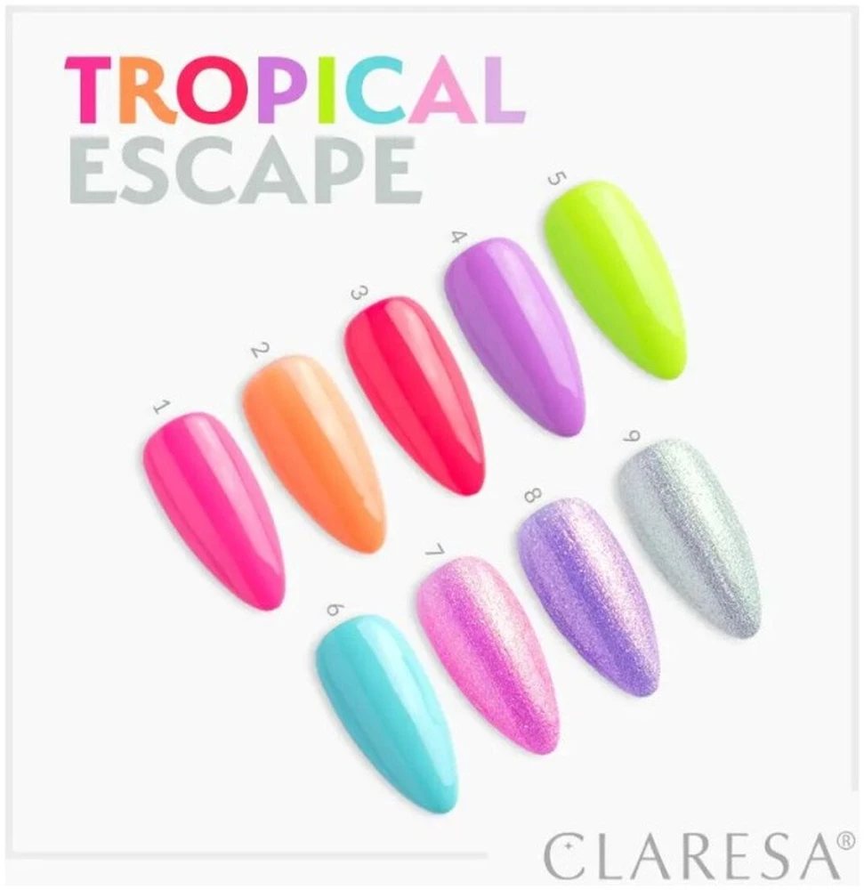 Claresa Color Soak Off UV/LED hibridinis lakas „Tropical Escape“ 5,5 g