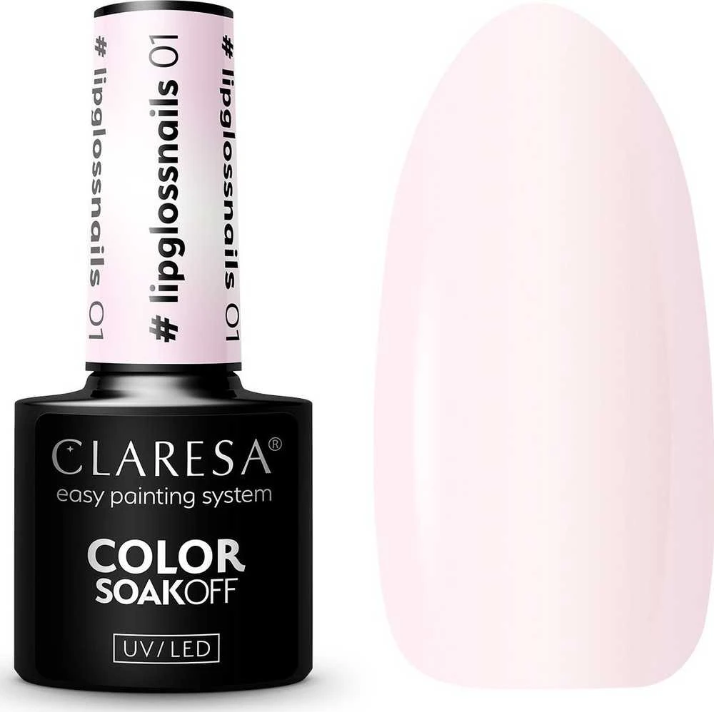 „Claresa Color Soak Off UV/LED“ lūpų blizgiai „Lipglossnails 01“, 5 g