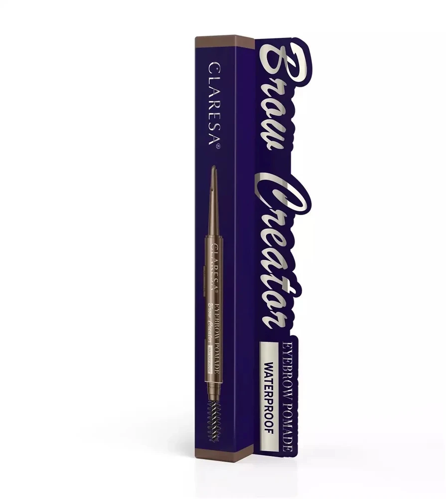 Claresa Antakių pieštukas „Brow Creator Eyebrow Pomade Pieštukas“ 02, vidutinio rudumo, 0,17 g