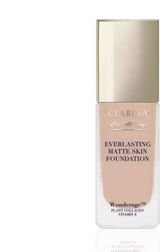 Claresa „Care All Day Everlasting Matte Skin“ makiažo pagrindas „06 Natural Tan“, 32 ml