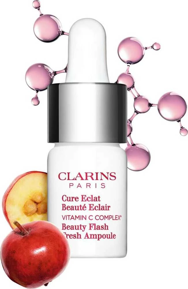 Clarins Beauty Flash Fresh Ampoule skaistinantis serumas veidui su vitaminu C, 8 ml