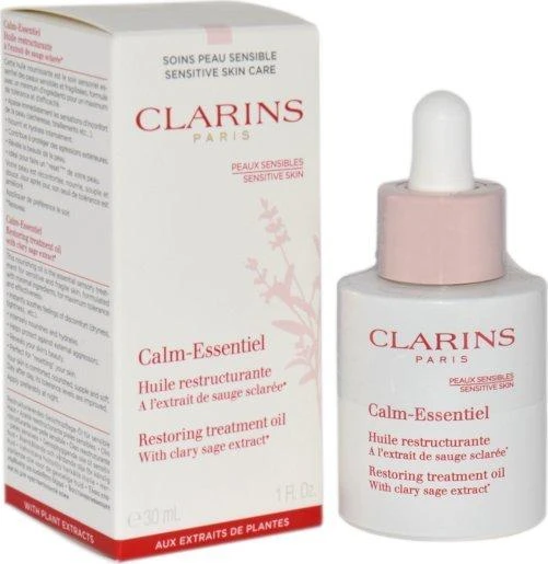 Clarins Calm-Essentiel Restoring Treatment Oil veido aliejus moterims, 30 ml
