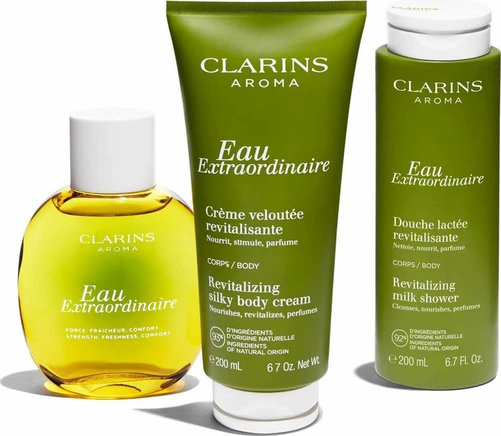 Clarins Eau Extraordinaire Revitalizing Silky Body Kreminis gaivinantis kūno kremas, 200 ml