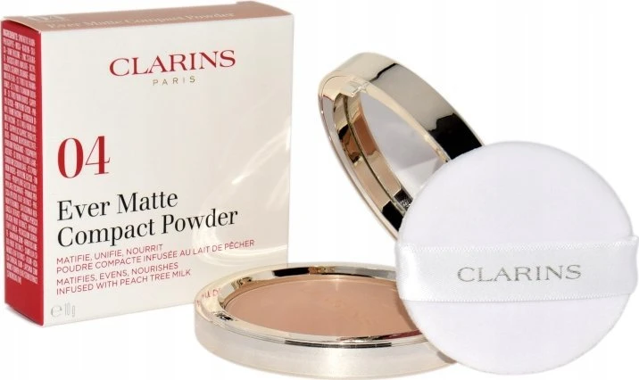 Clarins Ever Matte matinė kompaktinė pudra 04 Medium, 10 g