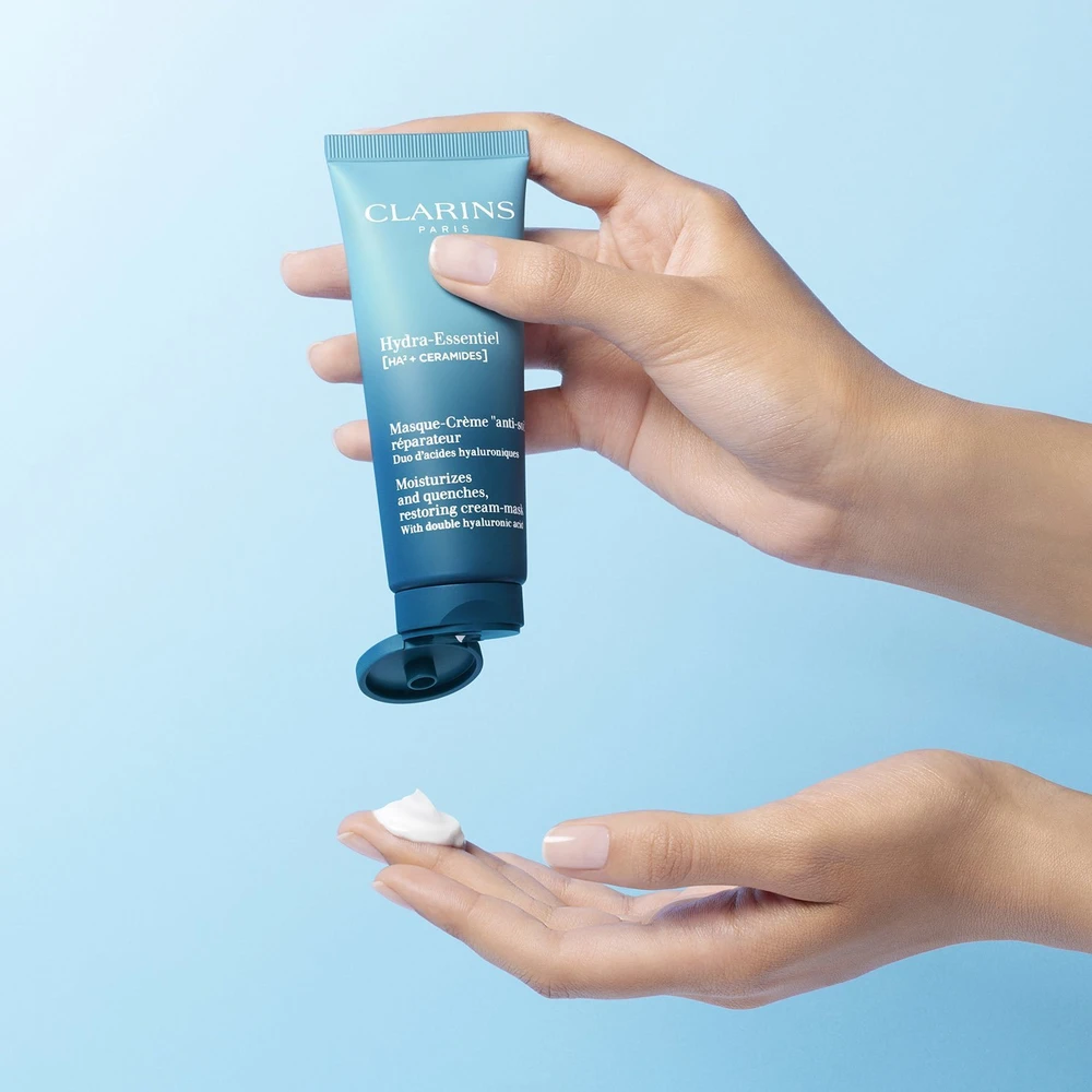Clarins Hydra-Essentiel Restoring Kreminis-Mask drėkinanti veido kaukė, 75 ml