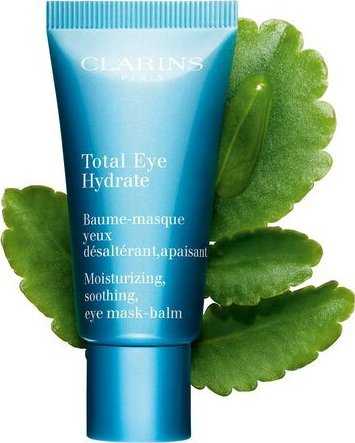 Clarins Total Eye Hydrate drėkinamoji, raminanti, paakių kaukė-balzaminė akių kaukė moterims, 20 ml