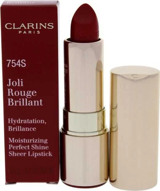 Clarins Joli Rouge Hydrating Kreminis Lipstick 754S Deep Raudona, 3 g