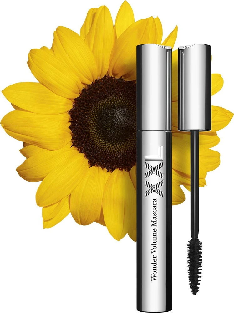 Clarins Wonder Volume Blakstienų tušas XXL apimties suteikiantis blakstienų tušas, atspalvis: 01 Extreme Juodas, 8 ml