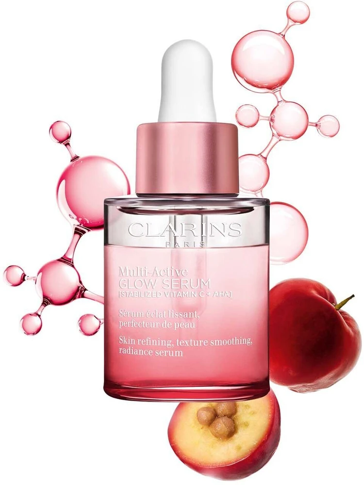 Clarins Multi Active Glow Serum skaistinamasis veido serumas, 30 ml