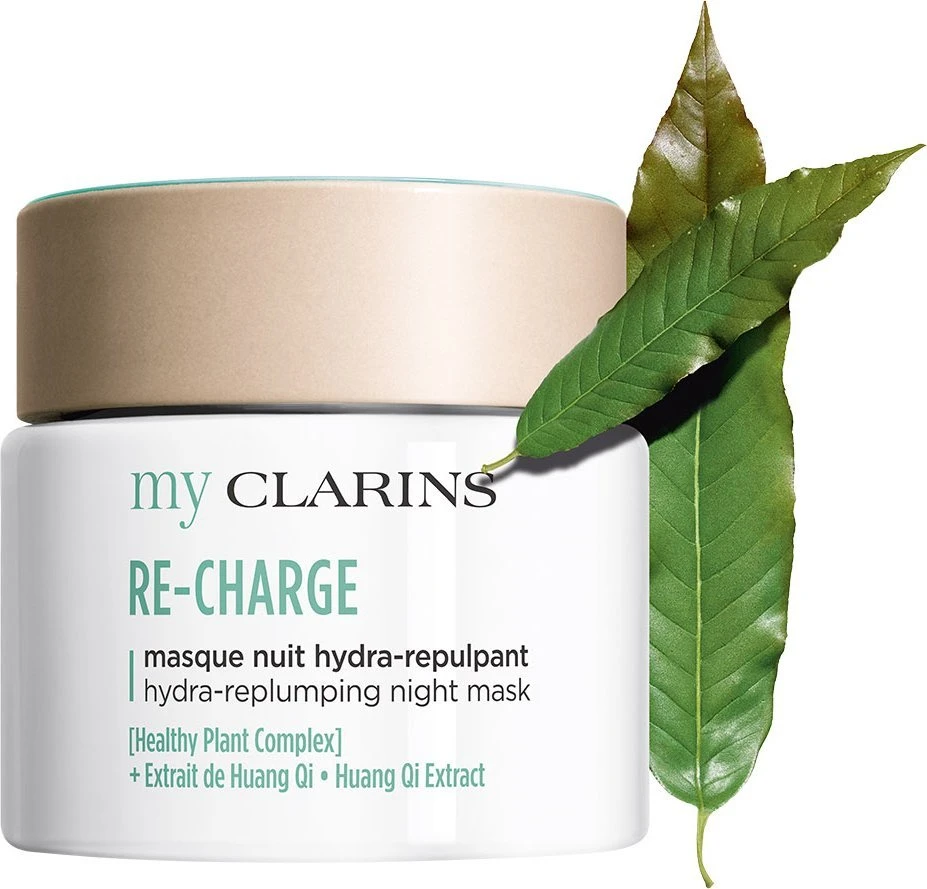 „Clarins Re Charge Hydra-Replumping“ naktinė kaukė, 50 ml