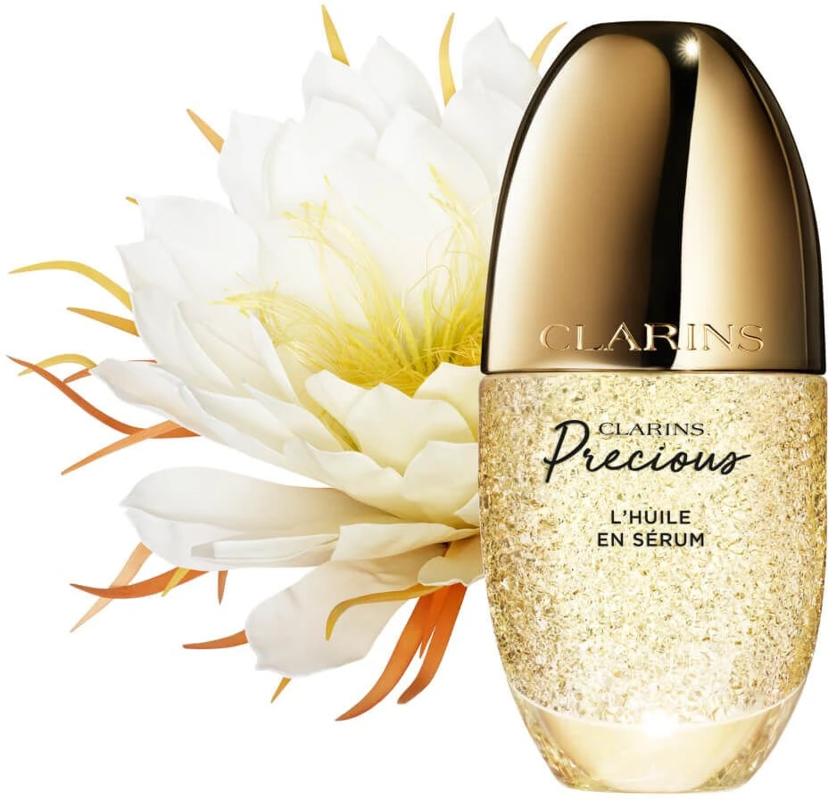 „Clarins Precious Huile En Serum“ drėkinamasis ir atkuriamasis naktinis veido serumas, 30 ml