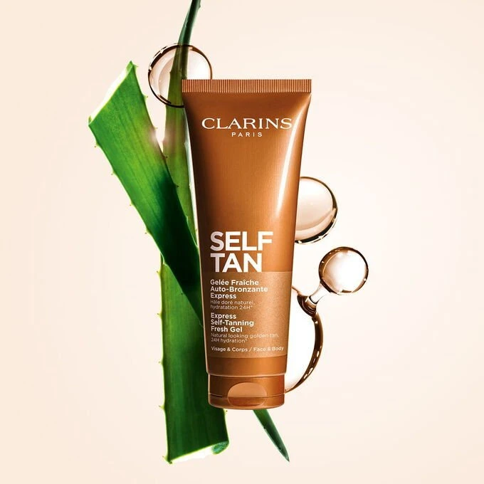 „Clarins Self Tan Express“ gaivusis savaiminio įdegio gelis, 125 ml