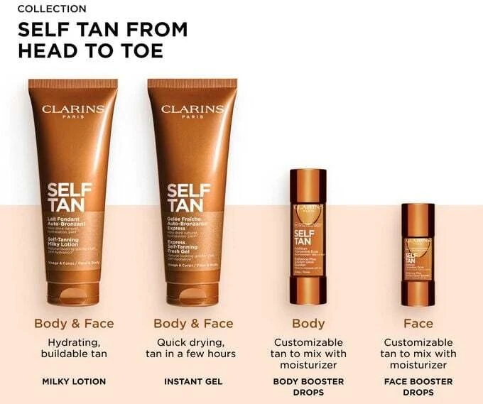 „Clarins Self Tan Express“ gaivusis savaiminio įdegio gelis, 125 ml