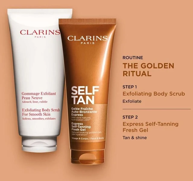 „Clarins Self Tan Express“ gaivusis savaiminio įdegio gelis, 125 ml