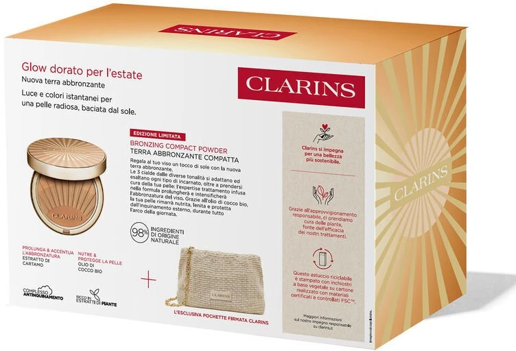 CLARINS RINKINYS (POUDRE SOLEIL 25 + VASARINIS PAKUOTĖLIS)