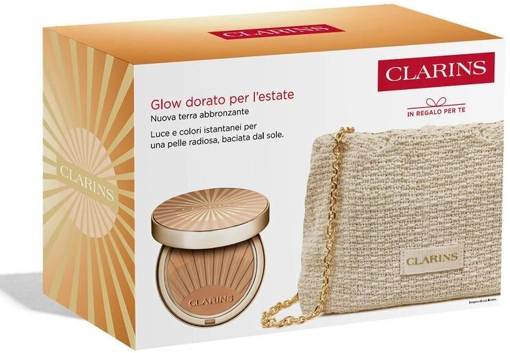 CLARINS RINKINYS (POUDRE SOLEIL 25 + VASARINIS PAKUOTĖLIS)
