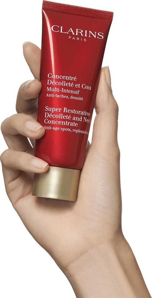 Clarins Kelių rūšių intensyvus kremas kaklui ir dekoltė "Super Restorative" (dekoltė ir kaklo koncentratas ) 75 ml