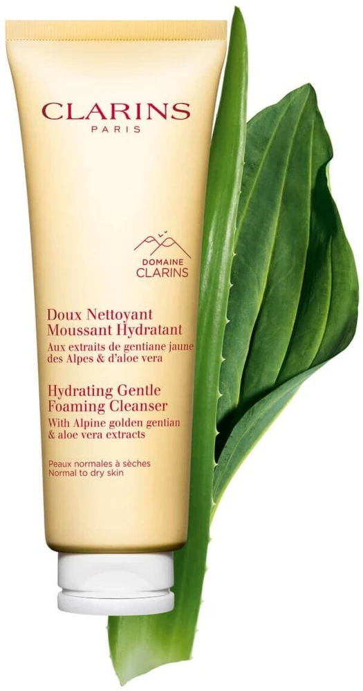 Clarins Hydrating švelnus Foaming Valiklis veido prausiklis normaliai / sausai odai, 125 ml