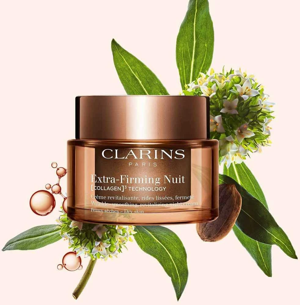 Clarins Extra Firming Night Kreminis atkuriamasis naktinis veido kremas sausai odai, 50 ml