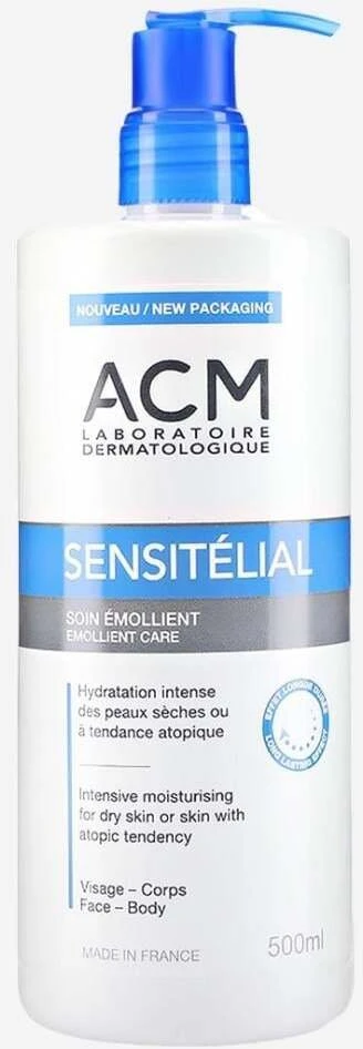 „Laboratoire ACM Sensitelial“ minkštinamasis kūno kremas kasdieniam naudojimui, 500 ml
