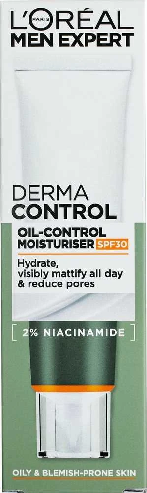 L'Oreal Paris Men Expert Derma Control Oil-Control Moisturiser SPF 30 drėkinamasis veido kremas vyrams, 40 ml