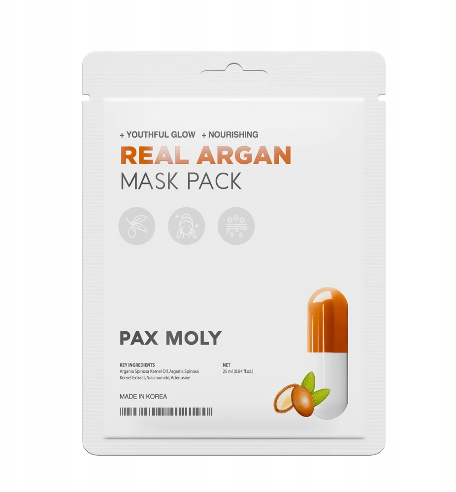 Clarins PaxMoly, Real Argan, Hydrating & Moisturising, Sheet Mask, Face, Day & Night, 25 ml For Women