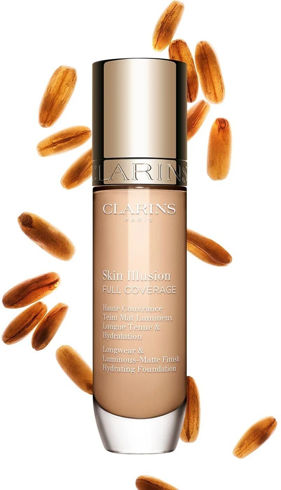 „Clarins Skin Illusion“ pilnai padengiantis skystas makiažo pagrindas 103N, 30 ml