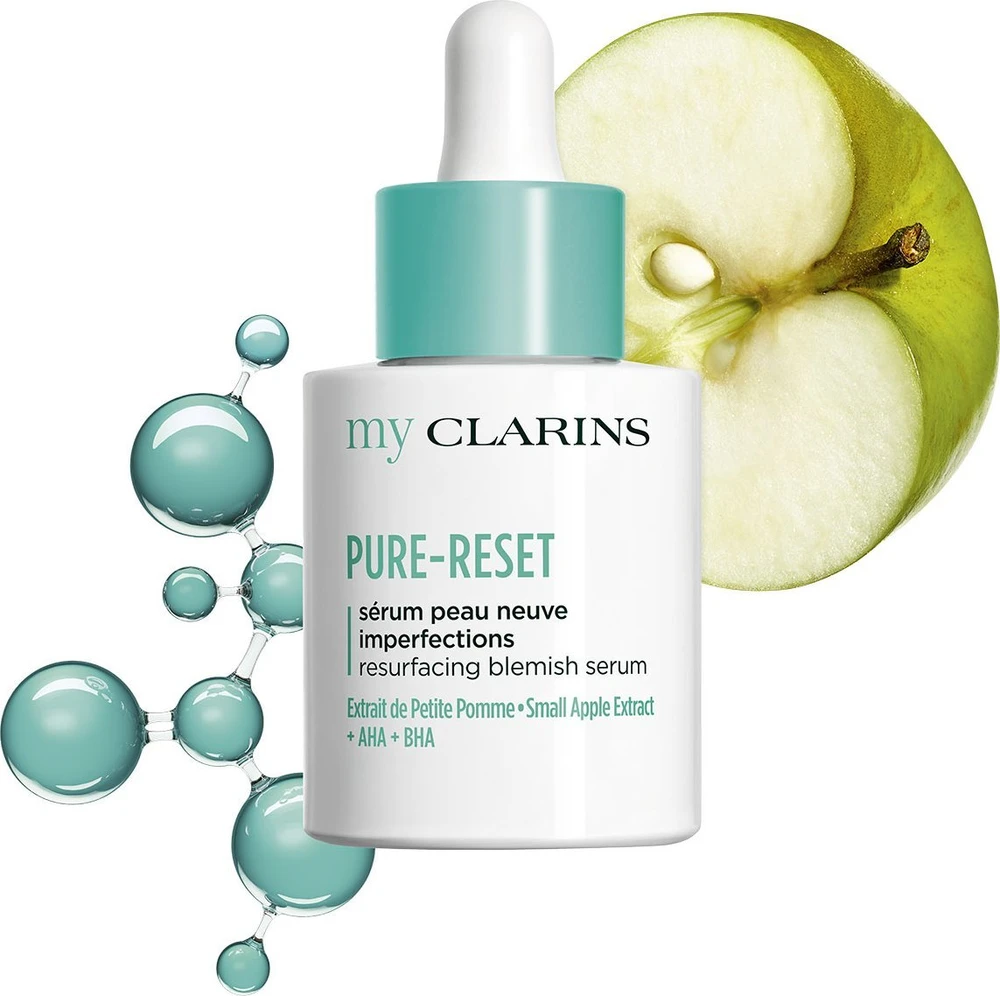 Clarins My Clarins Pure-Reset Blemishes Serum atkuriantis serumas mišriai / riebiai veido odai, 30 ml